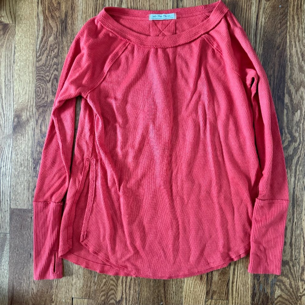 We the Free Oversized Waffle long sleeve shirt. Size XS.
